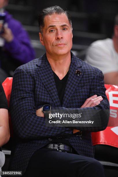 Rob Pelinka attends a basketball game between the Los Angeles Lakers and the Indiana Pacers at Crypto.com Arena on November 28, 2022 in Los Angeles,...