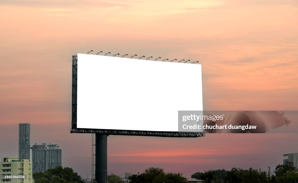 Blank billboard for outdoor advertising poster on the highway