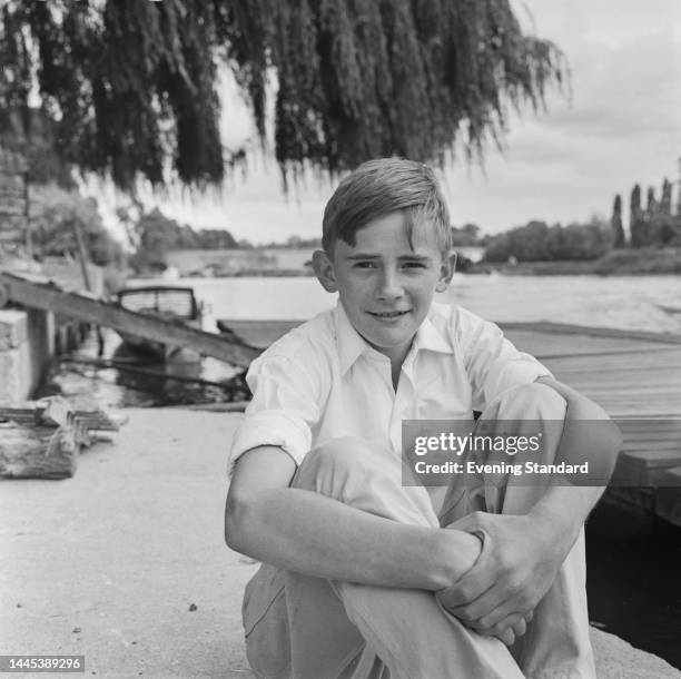 British rower and cox Ken Lester, aged 13, who is to compete in the Summer Olympics in Rome as the youngest ever male Olympian, pictured on August...