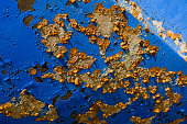 rust, oxidation, paint, flaking, whimsical, sky blue, yellow, brown, shipping, ship, exterior, pleasure boating, maintain, scrape off, derust, winter, abrade, chip off, fresh water, enemy, oxygen, corrosion, affect, iron oxide, connection, chemical, chemi