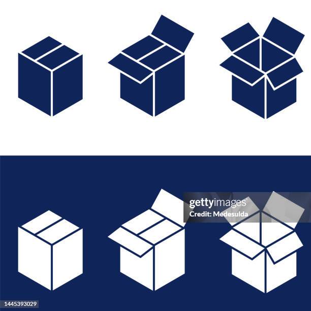 box open - empty box stock illustrations