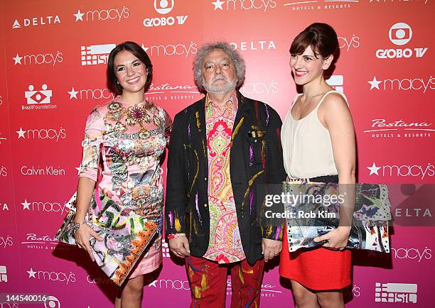 Handbag designer Carlos Falchi and daughters attend Macy's Fete Brasil Carnaval Inspired Celebration at Macy's Herald Square on May 15, 2012 in New...