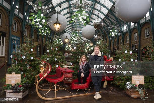 Magic's Ronan Keating and Harriet Scott launch 'Mission Christmas with Covent Garden' at Covent Garden on November 23, 2022 in London, England.