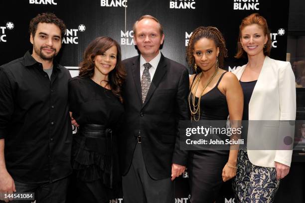 Actors Ramon Rodriguez, Rosie Perez, Montblanc North America CEO Jan-Patrick Schmitz, actors Tracie Thoms and Diane Neal attend the 2nd Annual...