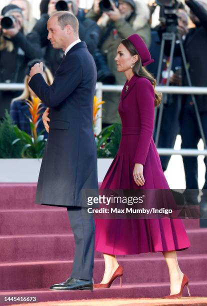Prince William, Prince of Wales and Catherine, Princess of Wales attend the Ceremonial Welcome at Horse Guards Parade for President Cyril Ramaphosa...