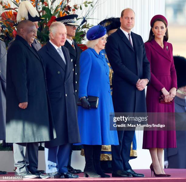 Cyril Ramaphosa, President of the Republic of South Africa, King Charles III, Camilla, Queen Consort, Prince William, Prince of Wales and Catherine,...