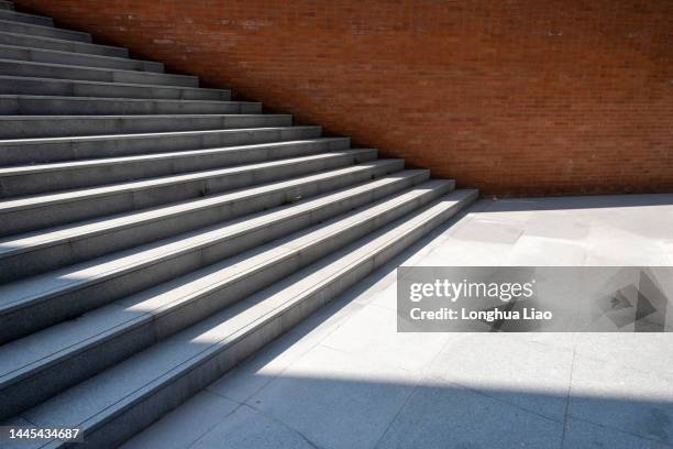 red brick walls and concrete stairs - 上海 stock pictures, royalty-free photos & images