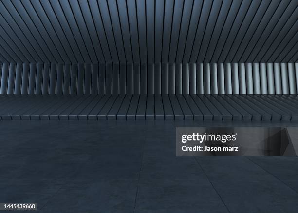 empty room with concrete wall and floor, 3d rendering - wooden floor low angle stock pictures, royalty-free photos & images