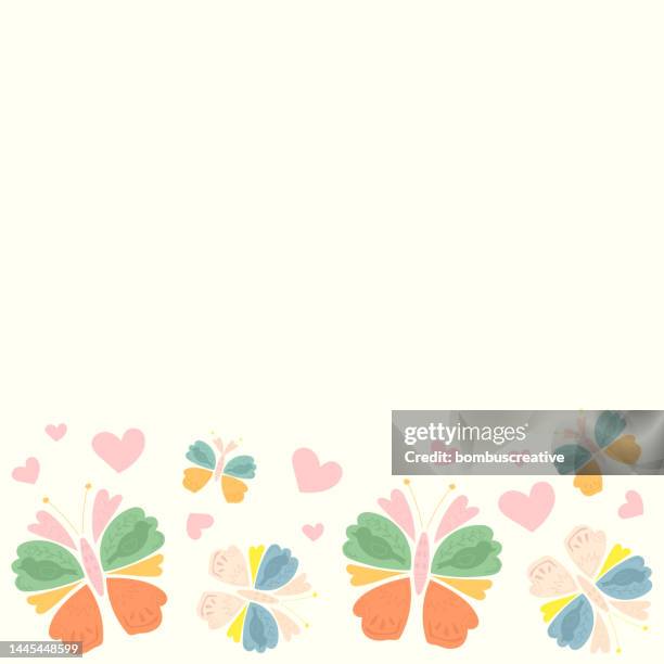 butterfly greeting card - boho home stock illustrations