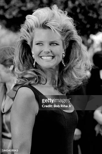 Christie Brinkley arrives at the 56th Annual Academy Awards Show, April 9, 1984 in Los Angeles, California.