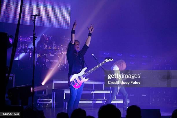 Dave Ellefson of Megadeth performs live at Murat Theatre on May 15, 2012 in Indianapolis, Indiana.