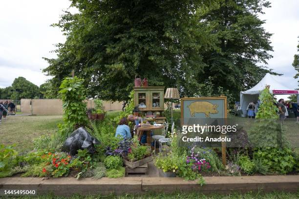 Garden Festival organized by Royal Horticultural Society takes place at Hampton Court Palace in London, United Kingdom on July 03, 2023.