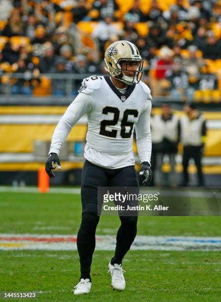 Williams of the New Orleans Saints in action against the Pittsburgh Steelers on November 13, 2022 at Acrisure Stadium in Pittsburgh, Pennsylvania.