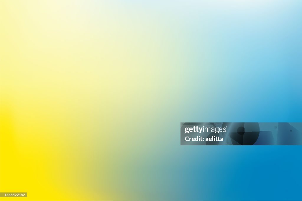 Blue-yellow defocused abstract background