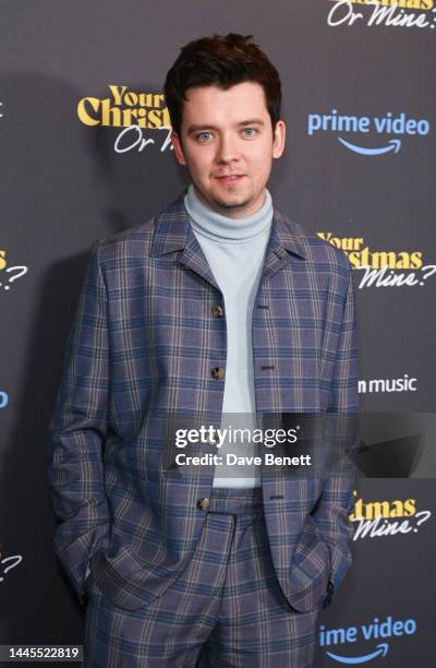 Asa Butterfield attends a special screening of Prime Video's "Your Christmas Or Mine?" at The Curzon Mayfair on November 29, 2022 in London, England.