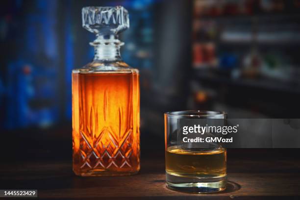 Bourbon Whiskey With A Sphere Ice Cube Ready To Drink Stock Photo, Picture  and Royalty Free Image. Image 43784868.