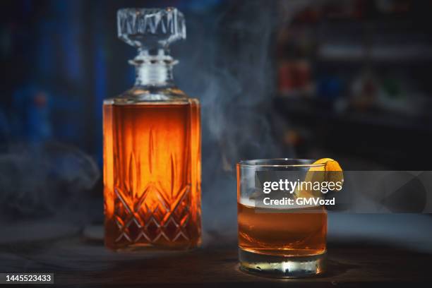 whiskey on the rocks - whisky glass stock pictures, royalty-free photos & images