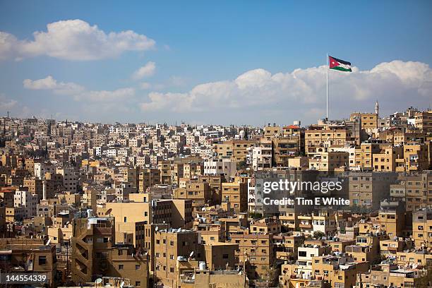 amman skyline, jordan, middle east - amman jordan stock pictures, royalty-free photos & images