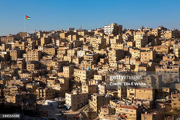 amman skyline, jordan, middle east - amman stock-fotos und bilder