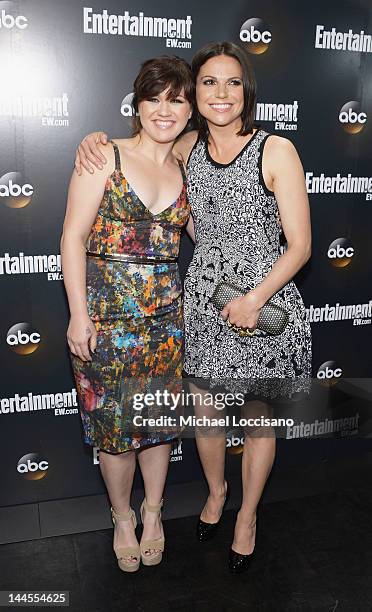Singer Kelly Clarkson and actress Lana Parilla attend the Entertainment Weekly & ABC-TV Up Front VIP Party at Dream Downtown on May 15, 2012 in New...