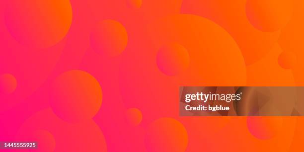 abstract geometric background with red gradient circles - pink bubble background stock illustrations