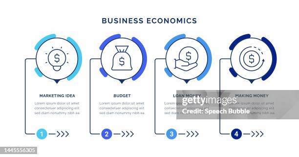 business economics infographic concepts - cash flow stock illustrations