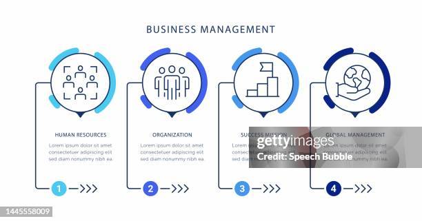 ilustraciones, imágenes clip art, dibujos animados e iconos de stock de conceptos de infografía de gestión empresarial - tabla