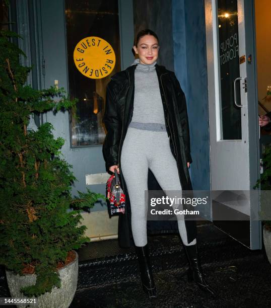 Gigi Hadid is seen making a special appearance at the popup store of her brand 'Guest in Residence' on November 29, 2022 in New York City.
