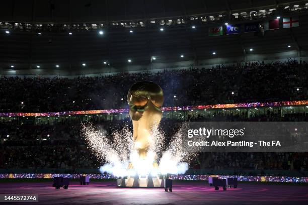 General view of the match opening ceremony during the FIFA World Cup Qatar 2022 Group B match between Wales and England at Ahmad Bin Ali Stadium on...
