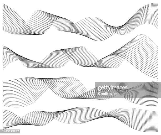 abstract wavy lines - twisted stock illustrations