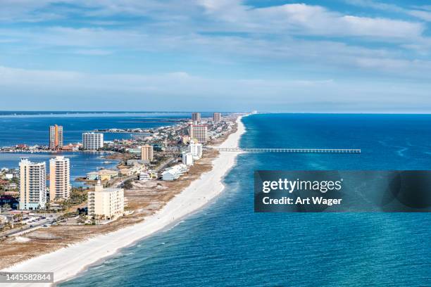 pensacola beach aerial - pensacola florida stock pictures, royalty-free photos & images