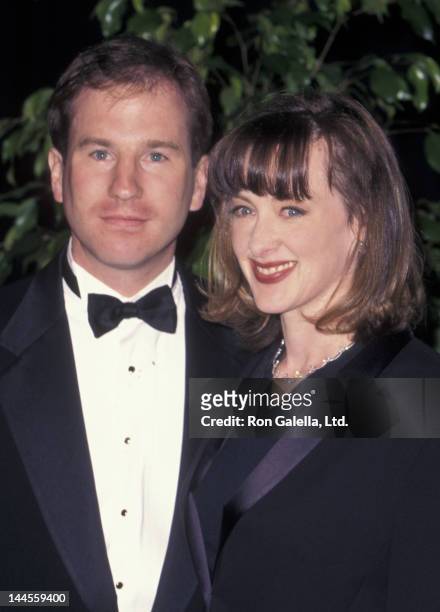 Joan Cusack and husband Richard Burke attend Fourth Annual Blockbuster Entertainment Awards on March 10, 1998 at the Pantages Theater in Hollywood,...