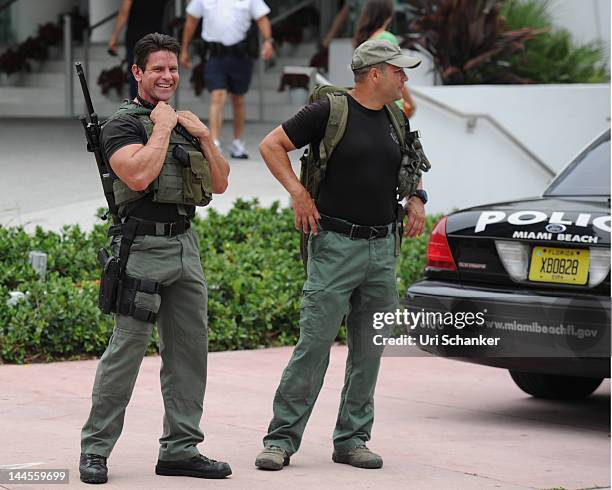 Atmosphere on the set of "Pain and Gain" on May 15, 2012 in Miami, Florida.