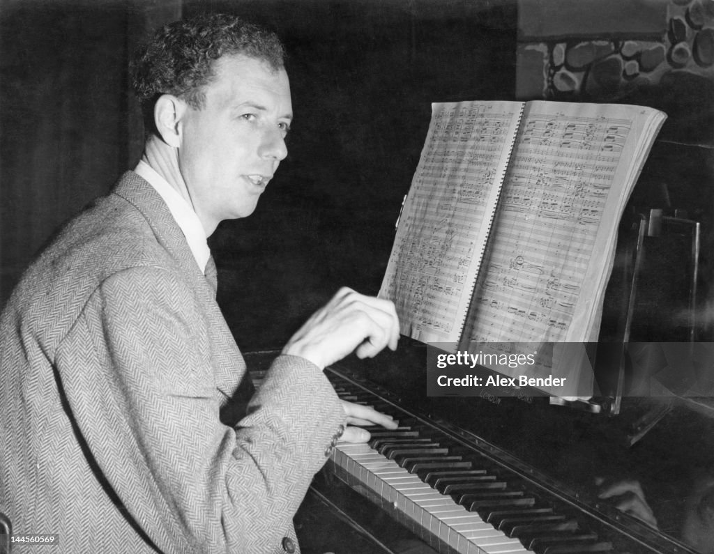 English Composer And Pianist Benjamin Britten Plays Music From His english-composer-and-pianist-benjamin-britten-plays-music-from-his