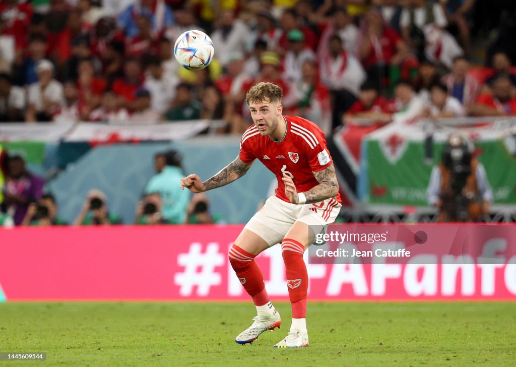 Joe Rondo Joe Rodon of Wales during the FIFA World Cup Qatar 2022 Group B match ...