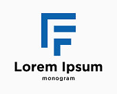 Letter F Monogram Abstract Style Modern Bold Elegant Arrow Technology Brand Identity Business Design Vector