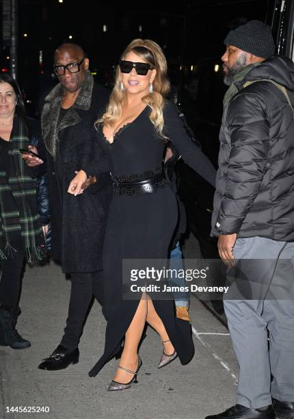 Mariah Carey visits the 'The Late Show With Stephen Colbert' at the Ed Sullivan Theater on November 29, 2022 in New York City.
