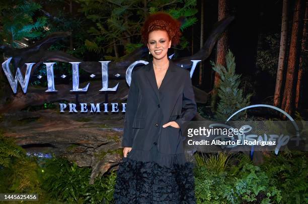 Erin Kellyman attends Lucasfilm and Imagine Entertainment's "Willow" Series Premiere in Los Angeles, California on November 29, 2022. The series...