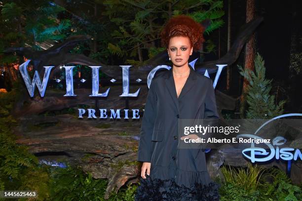 Erin Kellyman attends Lucasfilm and Imagine Entertainment's "Willow" Series Premiere in Los Angeles, California on November 29, 2022. The series...