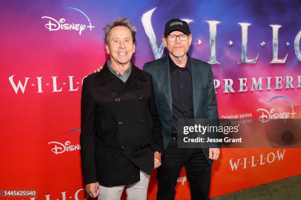 Brian Grazer and Ron Howard attend Lucasfilm and Imagine Entertainment's "Willow" Series Premiere in Los Angeles, California on November 29, 2022....