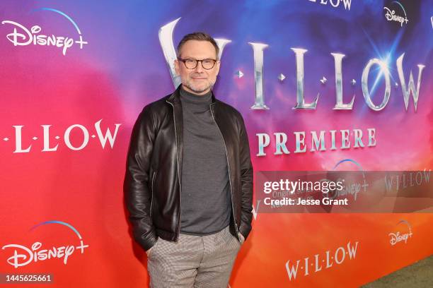 Christian Slater attends Lucasfilm and Imagine Entertainment's "Willow" Series Premiere in Los Angeles, California on November 29, 2022. The series...