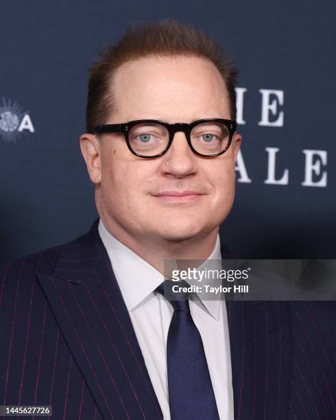 Brendan Fraser attends a New York screening of "The Whale" at Alice Tully Hall, Lincoln Center on November 29, 2022 in New York City.