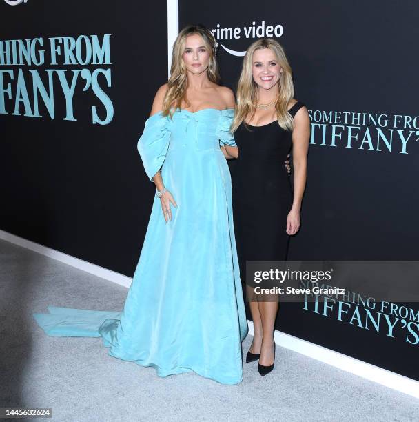 Zoey Deutch and Reese Witherspoon arrives at the Los Angeles Premiere Of Prime Video's "Something From Tiffany's" at AMC Century City 15 on November...