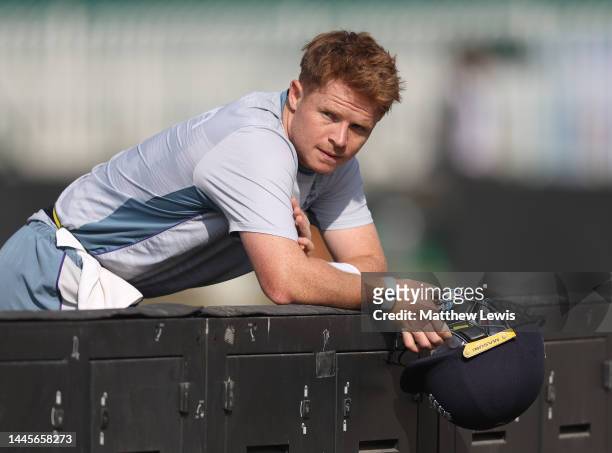 Ollie Pope of England pictured during a Net Session ahead of the First Test match at Rawalpindi Cricket Stadium on November 30, 2022 in Rawalpindi,...