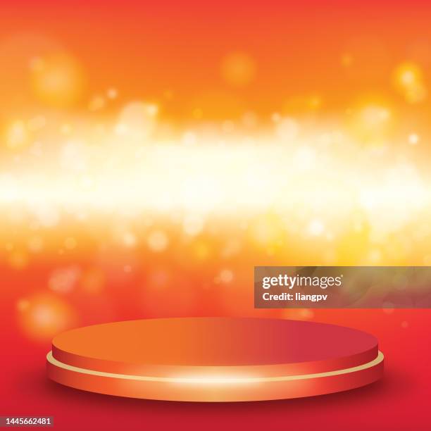 podium for product presentation - window showroom stock illustrations