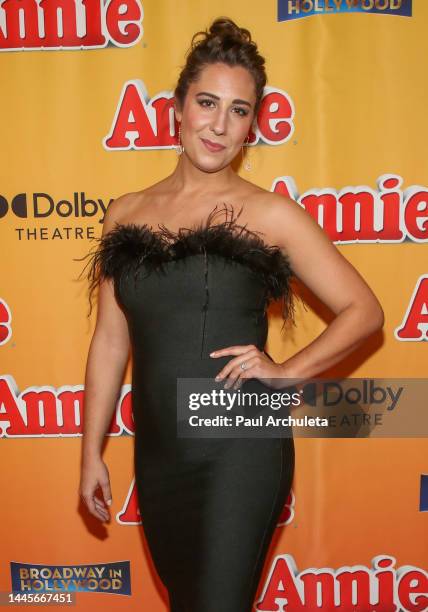 Actress Stefanie Londino attends the "Annie" engagement at the Dolby Theatre on November 29, 2022 in Hollywood, California.