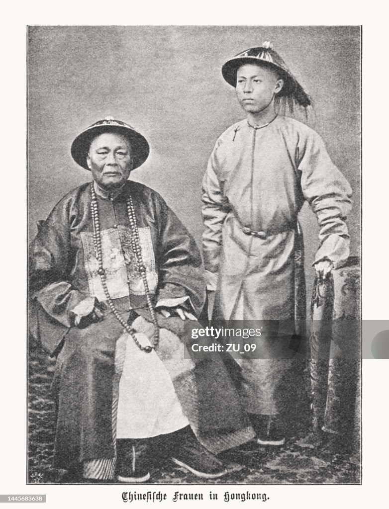 Chinesische Frauen in Hongkong, Rasterdruck, erschienen 1899