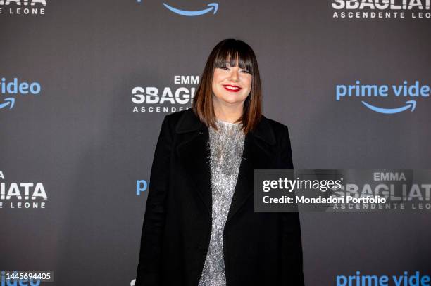 Italian entrepreneur Cristina Fogazzi known as Estetista Cinica attends the Sbagliata Ascendente Leone Premiere at Cinema Odeon. Milan , November...