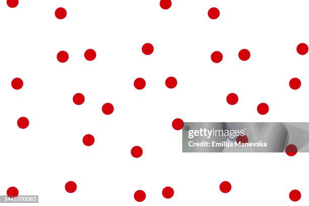 red polka dot background - white paper texture stock-fotos und bilder