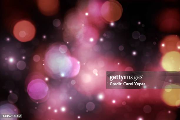 defocused red lights,xmas - winter and warm glow stock-fotos und bilder